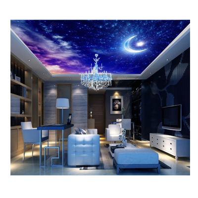 China Modern Fantasy Moon Fresco Removable PVC Ceiling Self Adhesive Wallpaper for sale