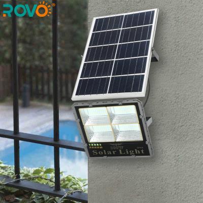 China ROVO SFL 200W Residential Solar Powered Garden Lights Outdoor Barrier with Motion Sensor IP67 Waterproof with Remote Control for sale