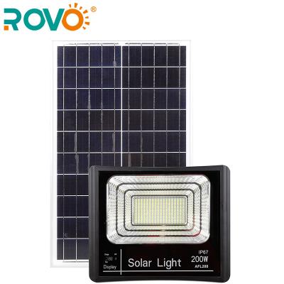 China ROVO AFL 120W Residential Portable Solar Spot LED Lights Outdoor for Garden Outdoor Waterproof with Solar Panel Accessory for sale