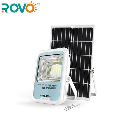 China ROVO Fl. 100W Flood Lights Residential Solar Street Garden Light Outdoor Light 100W IP67 Waterproof With Solar Battery Panel for sale