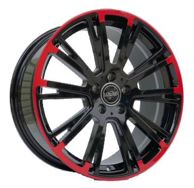 China VIP Sports 18 19 20 21 22 Inch Custom Style Black+Red Color New Sport Style High Strength Durable Alloy Forged Car Wheels for sale