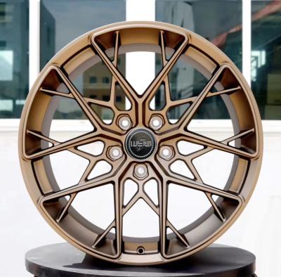 China VIP Sports 17 18 19 20 21 22 Inch Gold Custom Sport Edges Durable High Strength Aluminum Alloy Forged Car Wheels for sale