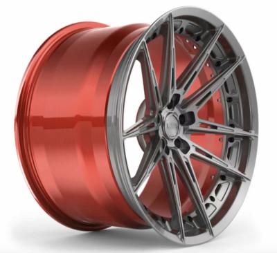 China VIP sports 18 19 20 21 custom factory hot-selling high-strength aluminum alloy 22 inch two piece forged car wheels for sale