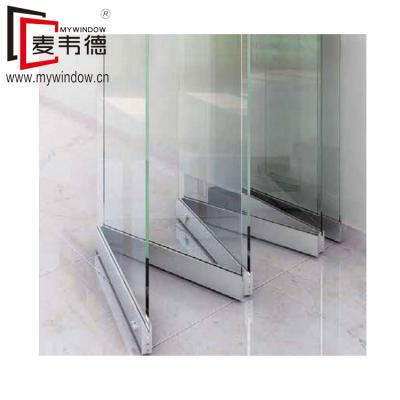 China Hot sale exterior folding frameless interior bifold folding glass doors entry patio door system price for sale