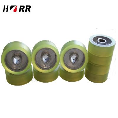 China Machinery Parts Polyurethane Rubber Rollers With Bearing for sale