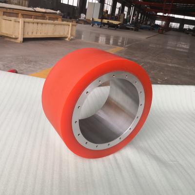 China Custom Durable Polyurethane Roller Machinery Parts PU Roller High Precision Rubber Roller With Bearings for sale