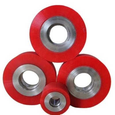 China Machinery Parts High Quality Polyurethane Coated PU Tiered Roller Printing Industrial Rubber Rollers for sale