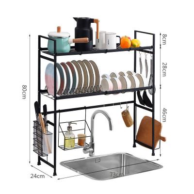 China Multifunctional High Quality Stainless Steel Kitchen Accessories Tool Storage Rack Dish Sink Rack for sale