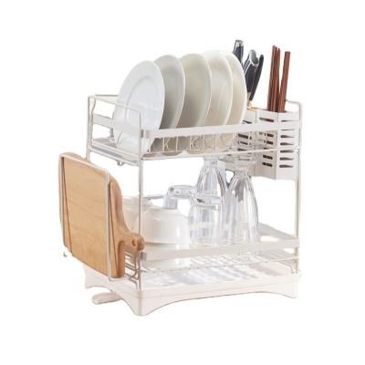 China China Factory Promotion Kitchen Stainless Steel Double-Layer Multifunctional Dish Rack for sale