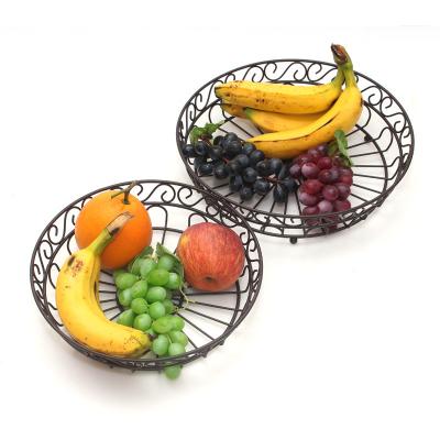 China Minimalist Fruit Basket Fruit Basket Countertop Wholesale Metal Fruit Basket for sale