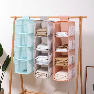 China Viable Hot Selling Amazon Underwear And Clothes Storage 4 Layers Oxford Cloth Underwear Storage Box Bag for sale