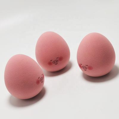 China Custom juicy cute latex peach logo female pigs facial beauty TKL beauty case blender makeup sponge free holder for sale