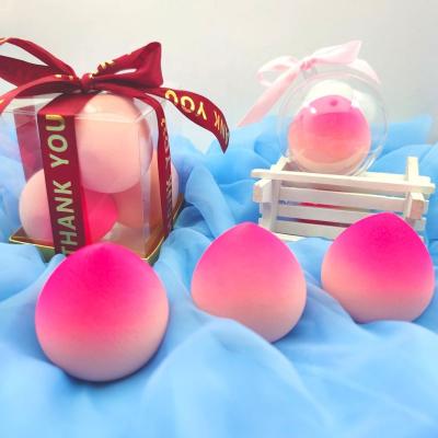 China Hot Selling Blender Free Gift Box Sponge TKL Shadow Peach Beauty Latex Makeup Sponge Cosmetic Puff for sale