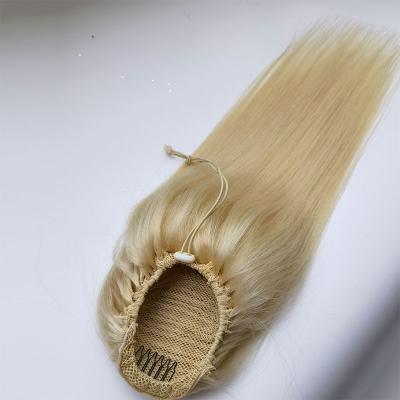 China 613 Colors Drawstring Ponytail Straight Natural Blonde Hair Hot Selling Fashionable New Silky Straight TKL Wave Hair for sale