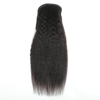 China Yaki TKL Most Popular High Quality Yaki Extensions 100% Real Human Hair Ponytail For Black Women for sale