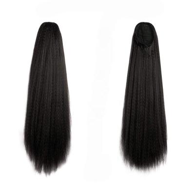 China Popular I-Tip Hair TKL Yaki Bundles Bundles With Closure Extensions Synthetic Ponytail Hair Ponytails for sale