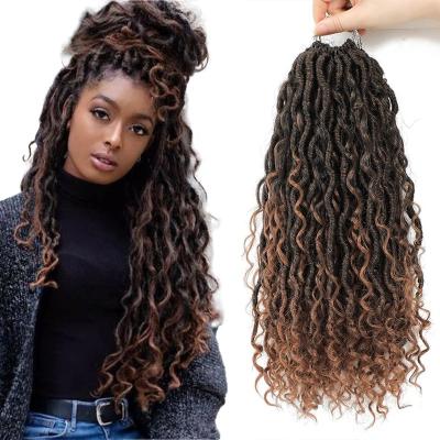 China Professional Afro Goddess Wave TKL Synthetic Curly Locs Braids Remy Hair Maker Hair Extensions for sale