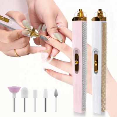 China Newest Nail Art Beauty TKL Lighting Design Manicure Polish 5 in 1 Portable Mini Electric Nail Drill Machine for sale