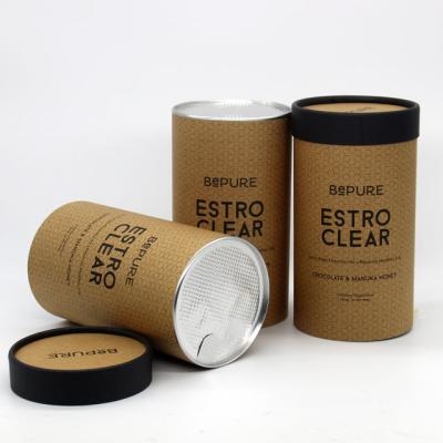 China Recyclable 40g Aluminum Foil Box Custom Printed Organic Powder Packaging Tube With Metal Lid for sale