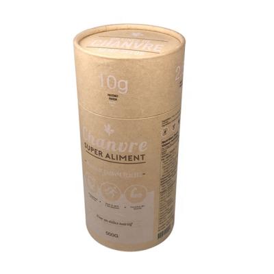 China Biodegradable Custom Cylindrical Packaging Cardboard Food Grade Kraft Paper Round Tea Paper Tube Packaging for sale