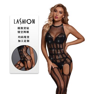 China Custom Sexy Open Crotch Netting Lingerie Bodystocking Bodystocking Erotic Bodystocking Lingerie for sale