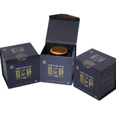 China Recycled Materials Custom Design Gold Foil Magnetic Logo Luxury Color Rigid Closure Gift Box With Lid For Agricultural Honey Packaging for sale