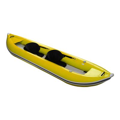 China 2021 China Customized PVC Color Foldable Canoe All Drop Stitch Inflatable Fishing Kayak for sale