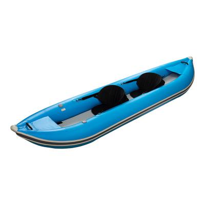 China 0.9mm PVC Tarpaulin 2021 Double Seat Professional Kayak Inflatable Kayak Set Inflatable Fishing Kayak for sale