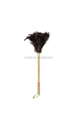 China Lightweight ostrich feather duster with bamboo handle for sale