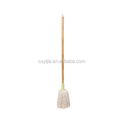 China Sustainable Cheap Floor Cotton Mop With Bamboo Handle for sale