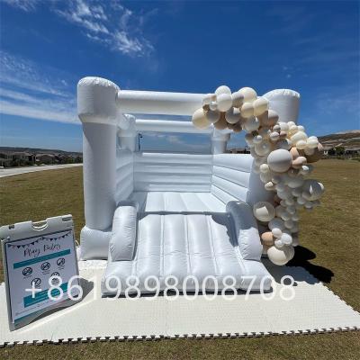 China Factory Price Flame Retardant PVC Bouncer For Kids White House Bouncy Castle With Slide for sale