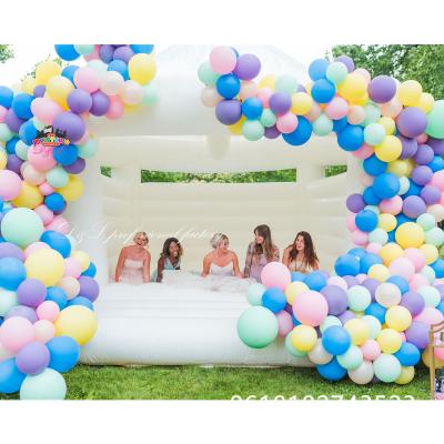 China PVC 15*15ft All White Inflatable Bouncer Bouncy Castle Bouncy Castle PVC Inflatable Commercial Bouncy Castle for sale