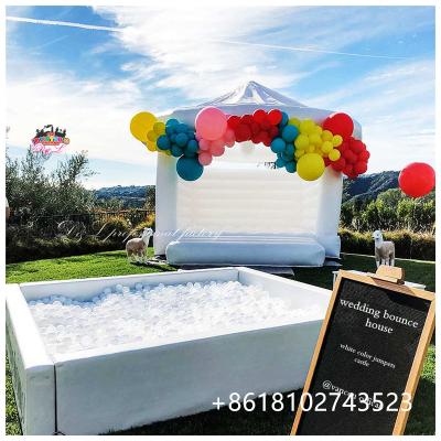 China PVC Inflatable Weeding Sales Promotion Bouncer Bouncy Castle Inflatable Jumping White Bouncing Castle for sale