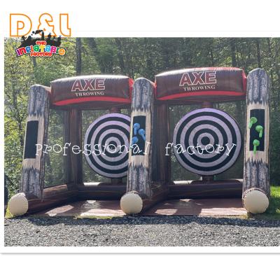 China Amusement Park Mall Inflatable School Carnival Sports Games Commercial Inflatable Ax Shoot Target Throwing Game for sale