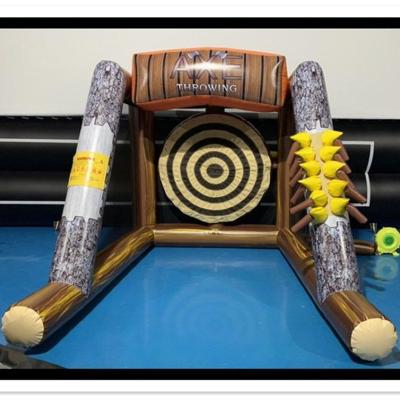 China Amusement Park Mall Sport Shooting School Customized Interactive Games Double Ax Inflatable Throwing for sale