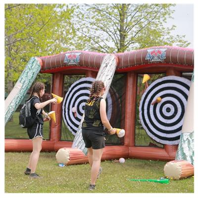 China Amusement Park Mall Interactive Inflatable Game Ax Throwing School Customized Carnival Inflatable Ax Throwing With Two Players Games for sale