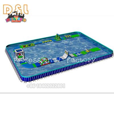 China Commercial amusement park mall school kids floating obstacle course equipment sports game aquapark inflatable water park for sale for sale