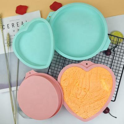 China Viable Silicone Cake Chocolate Candle Mold Making Whole Sale Heart Fondant Mousse Decorating 3D Tool for sale