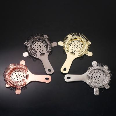 China Viable Metal Fine Strainer Bar Tools Accessories Stainless Steel Bartender Mixing Cocktail Bar Strainer for sale