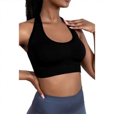 China 2022 Breathable New Type Sexy Back Strap Crossover Workout Bra Yoga Running Bra Plus Size Sports Beach Top For Women for sale