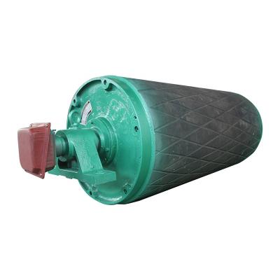 China Drum Pulley Pulley Heat Resistant Rubber Trailing Belt Conveyor / Conveyor Drive Roller Drum Pulley Belt Conveyor Head / Tail for sale