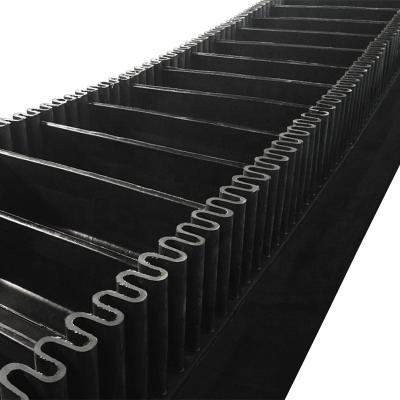 China Abrasion And Impact Resistance Industrial PE Nn Corrugated Sidewall Conveyor Belt Pattern Rubber Conveyor Belt For Cement Construction for sale