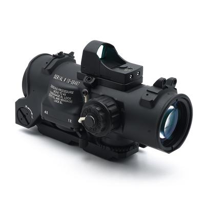 China Tactical 1x-4x Aluminum Alloy Fixed Dual Function Scope Red Illuminated With Red Dot Sight Combo Scope For Hunting for sale