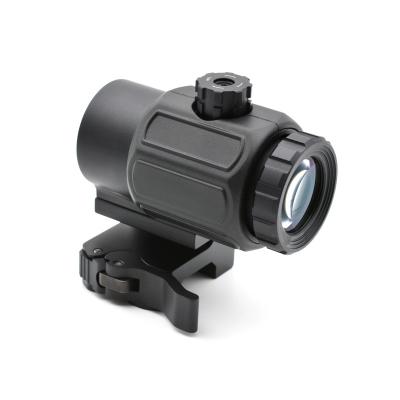 China Aluminum Alloy Chasing Magnifying Glass G43 Sight Scope 3X Magnifier Black Color With Switch To Side QD Base for sale