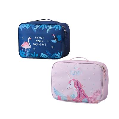 China Fashion texture premium korean velvet cartoon makeup rose ladies cosmetic bag beautiful for sale