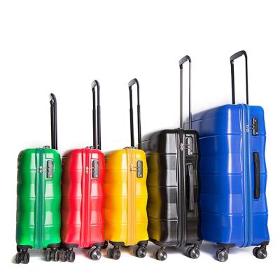 China Lightweight PC Iron Trolley Vintage Spinner Wheels Cabin TSA Lock Airport Bags Luggage Set for sale