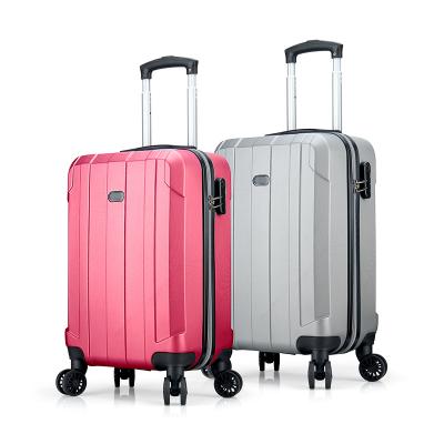 China OEM Custom Pink Hard Luggage Sets Logo Valise Femme Carry-On Cabin Shell Polycarbonate ABS Travel Trolley Bags for sale