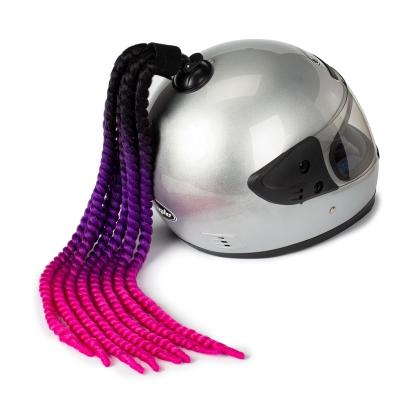 China Stunning fun and adds crazy personality to your Helmet Hair Ponytail Braids Curly Braids Ponytails Accessory with Suction Cup for Motorcycle Bike Recycling Bikers Make Up the skateboard for sale