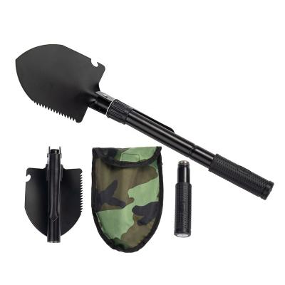 China Gardening Camping Shovel Folding Military Spade Camping Shovel Survival Gear Gardening Entrenching Tool With Pocket Metal Carry Handle For Camping for sale