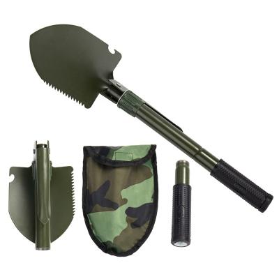 China Gardening Camping Shovel Military Folding Spade Camping Shovel Survival Gear Gardening Entrenching Tool With Pocket Metal Carry Handle For Backpacking for sale